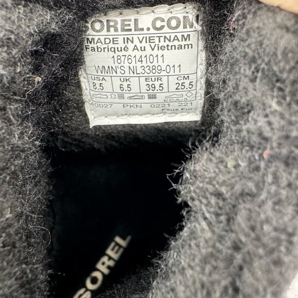 Sorel Nakiska Faux Fur Lined Bootie Boot Black Womens Size US 8.5 EU 39.5 UK 6.5 - Picture 6 of 9